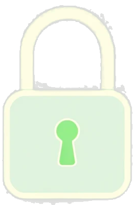 Ícone de um cadeado, representando segurança e privacidade de dados.